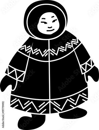 Eskimo in national clothes