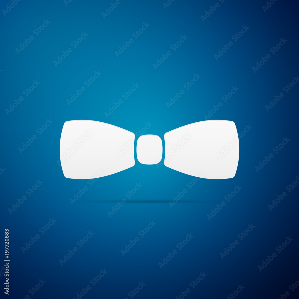 Bow tie icon isolated on blue background. Flat design. Vector Illustration Bow tie icon isolated on blue background. Flat design. Vector Illustration