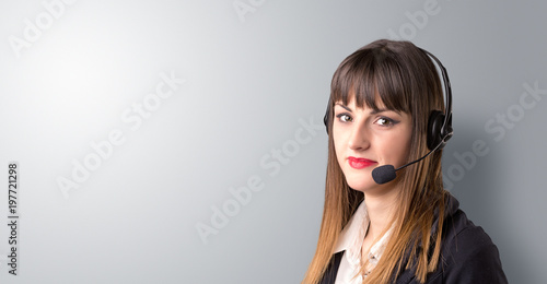 Female telemarketer