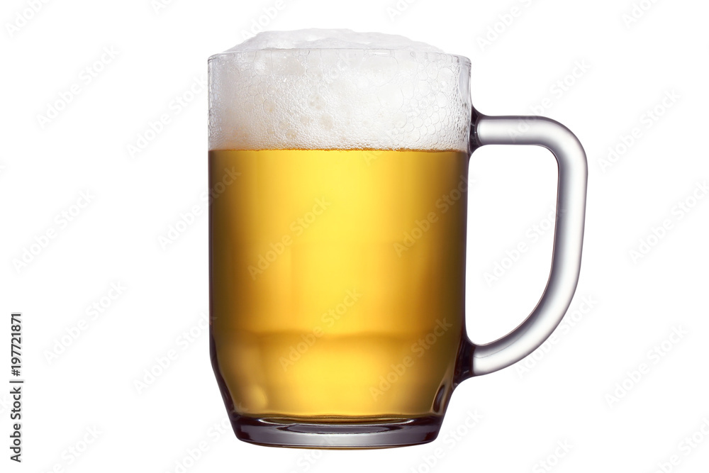 Mug of beer on white background, isolated Mug of beer on white background, isolated