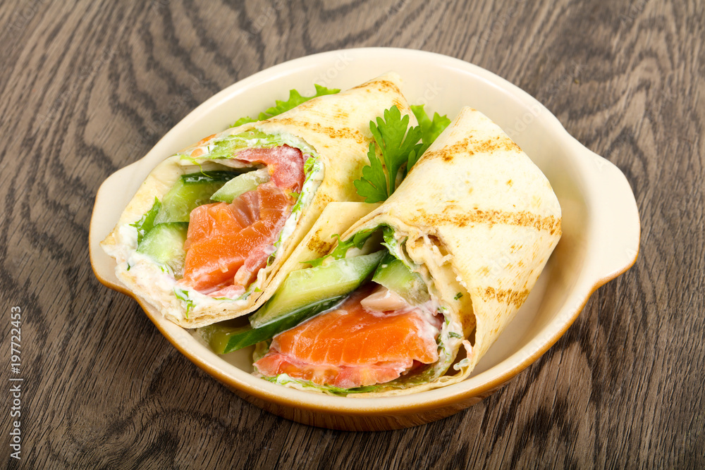 Salmon bread roll Salmon bread roll
