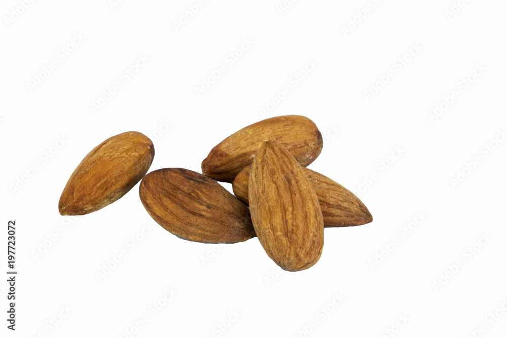 almonds isolated on white background almonds isolated on white background