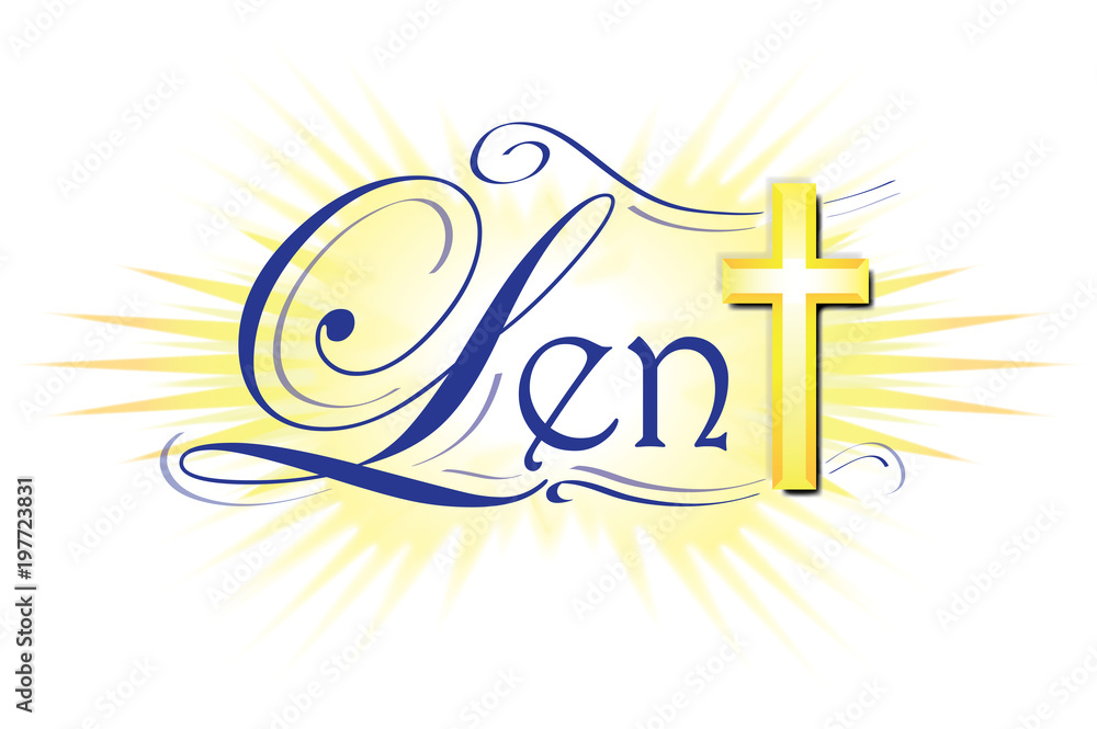 Obraz premium Lent Banner with Cross