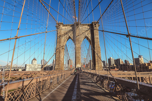Brooklyn Bridge in a beautiful day, New York