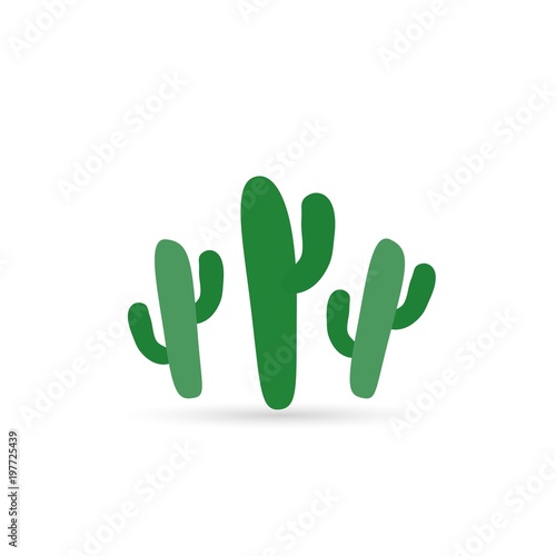 Cactus color flat icon
