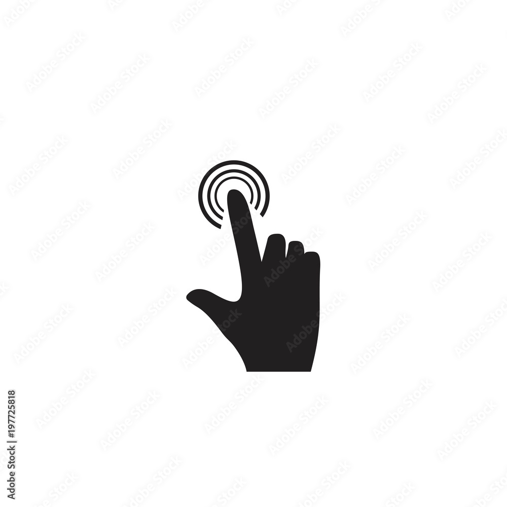 Clicking finger icon, hand pointer vector Clicking finger icon, hand pointer vector