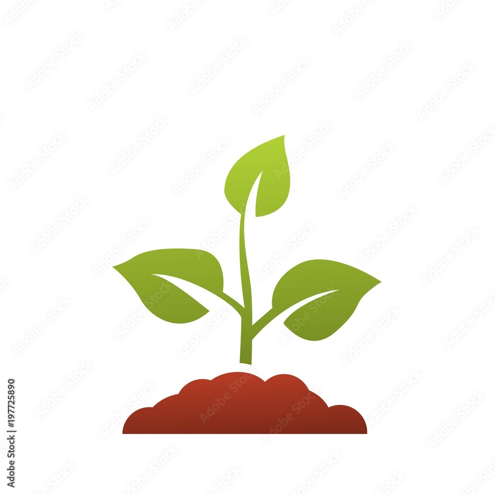 Seedling icon vector, growing tree, green agriculture Seedling icon vector, growing tree, green agriculture