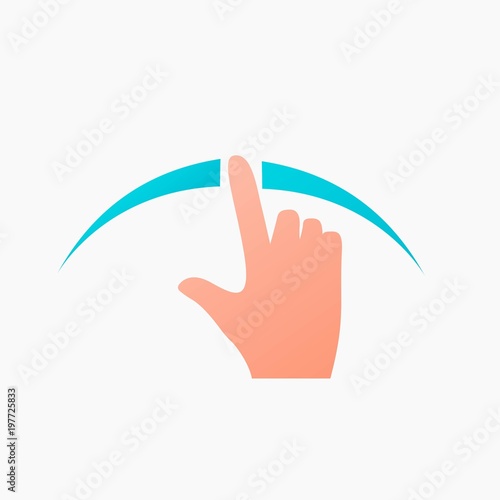 Screen swipe vector illustration