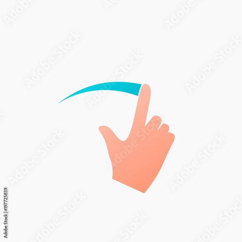 Screen swipe vector illustration