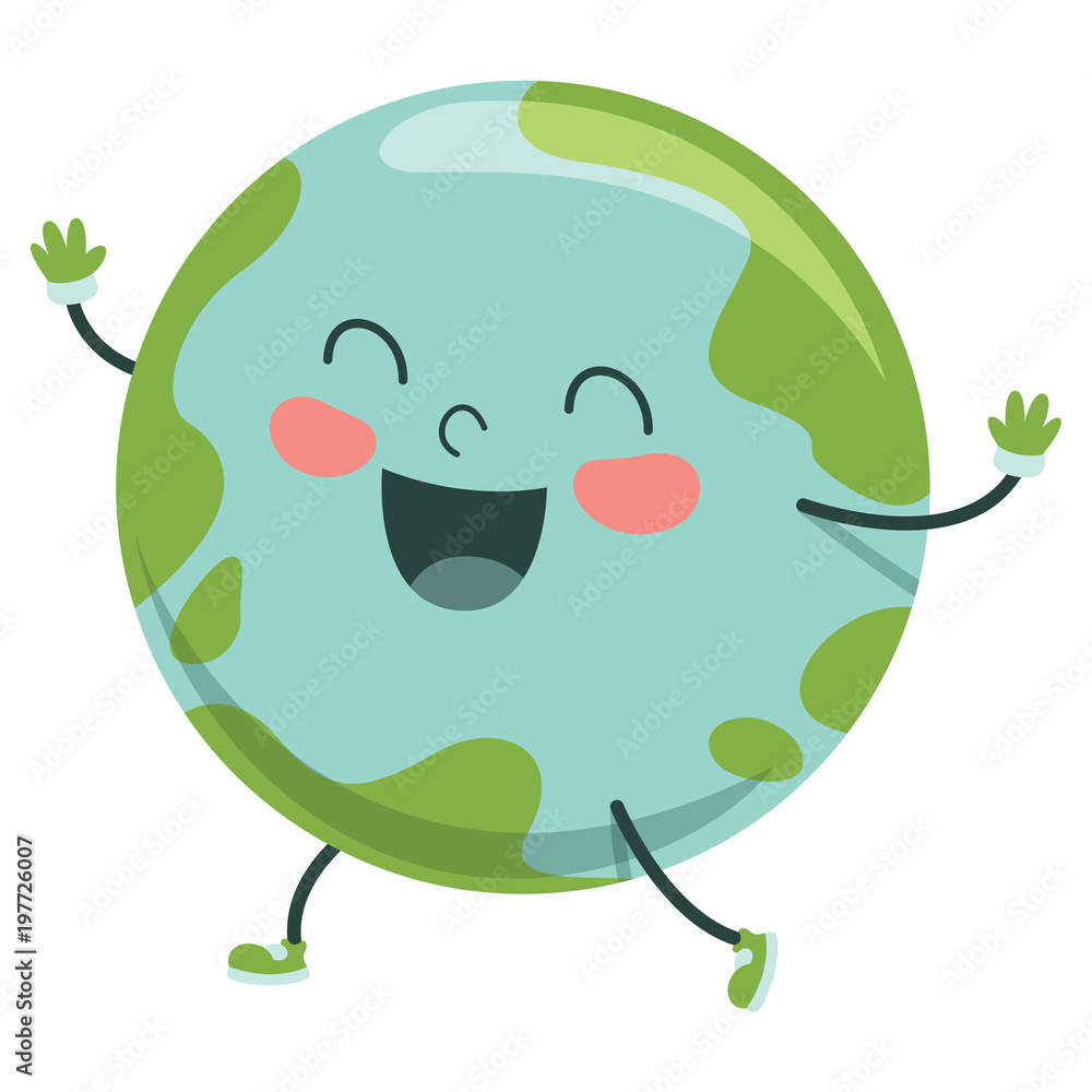 Fototapeta premium Vector Illustration Of Cartoon World