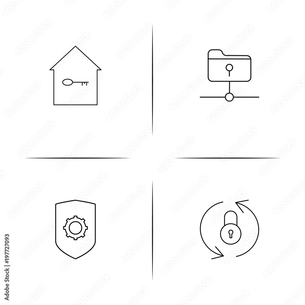 Internet Security simple linear icons set. Outlined vector icons Internet Security simple linear icons set. Outlined vector icons