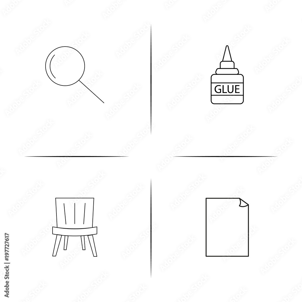 Creative Process And Design simple linear icons set. Outlined vector icons