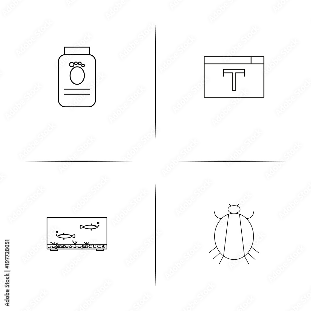Animals simple linear icons set. Outlined vector icons Animals simple linear icons set. Outlined vector icons