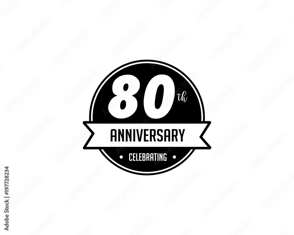 eighty year anniversary badge eighty year anniversary badge