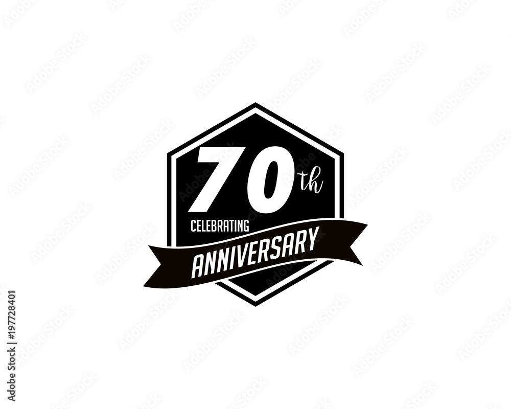 seventy years anniversary badge seventy years anniversary badge