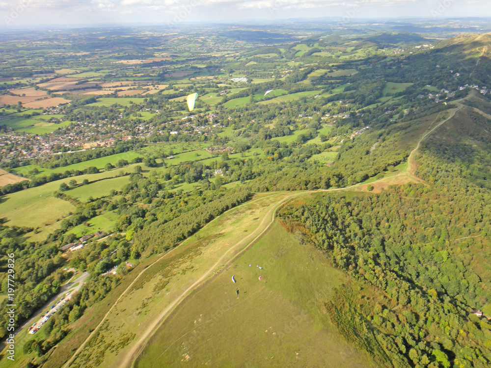 Paragliding above the Malvern Hills