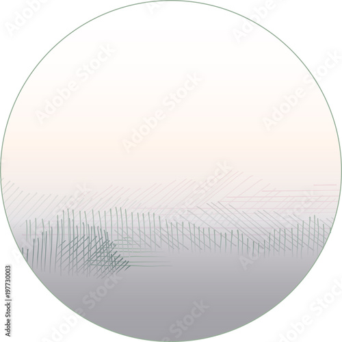 
Drawing with strokes. Sketch of mountain peaks in the fog.Linear graphics of mountains.
