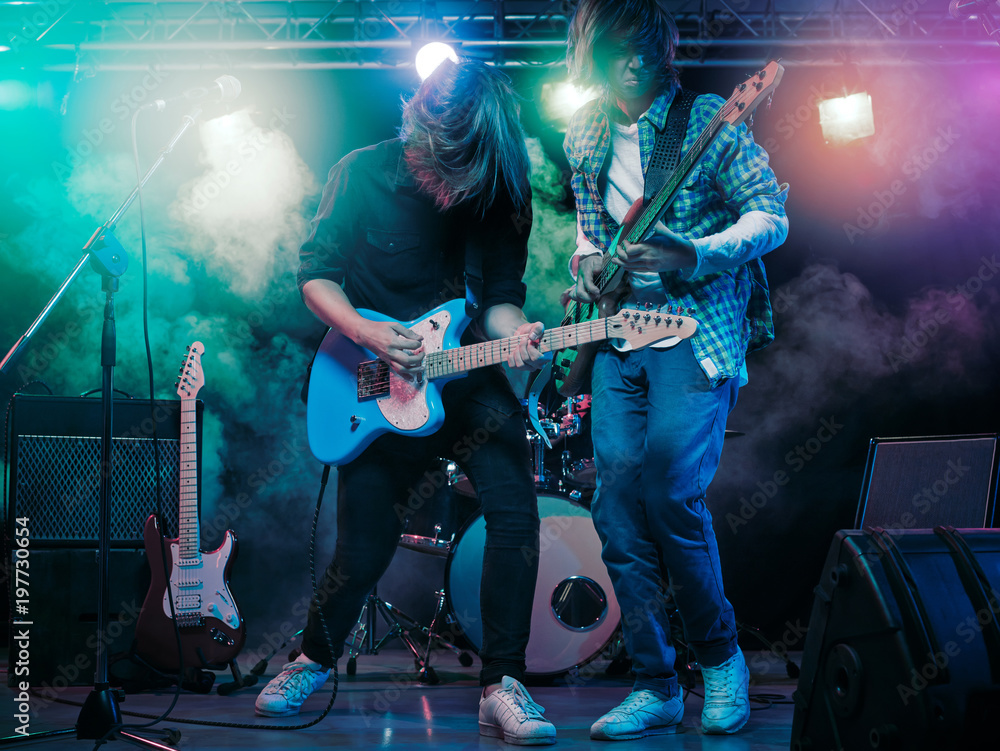 Obraz premium Performance of the rock band.