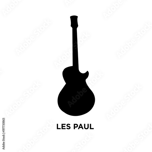 image les paul silhouette on white background, vector illustration