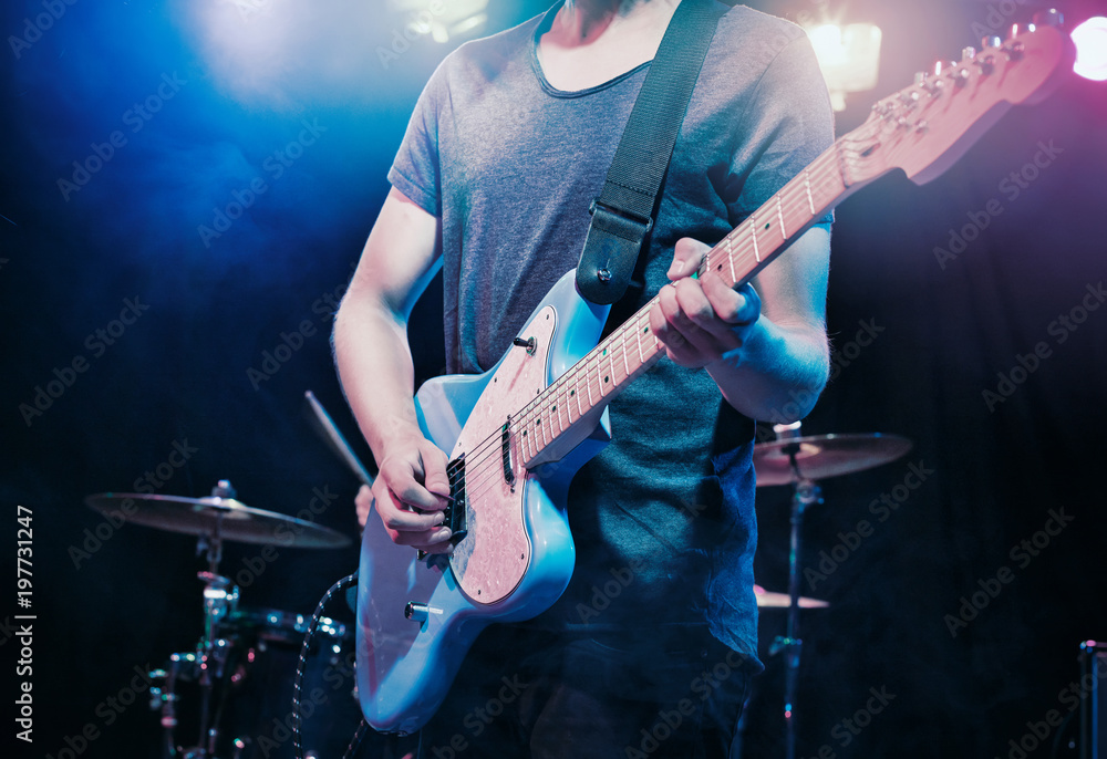 Obraz premium Performance of the rock band.