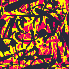 Handdoek met foto Graffiti patronen Abstract kleurrijk graffiti tags patroon  © vanzyst