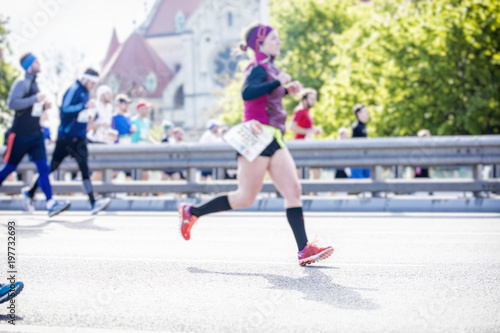 Fototapeta Naklejka Na Ścianę i Meble -  marathon runners in the city 