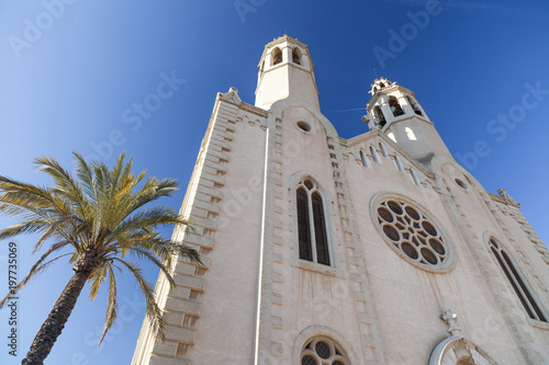 Architecture, religious building, church, Iglesia de Sant Pau y Sant Pere, Sant Pere de Ribes, province Barcelona, Catalonia.