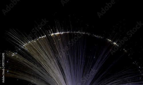 fiber optic showing data or internet communication concept