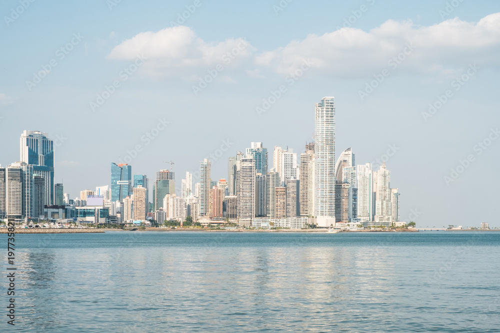 Skyline of Panama City - modern skyscraper buildings  