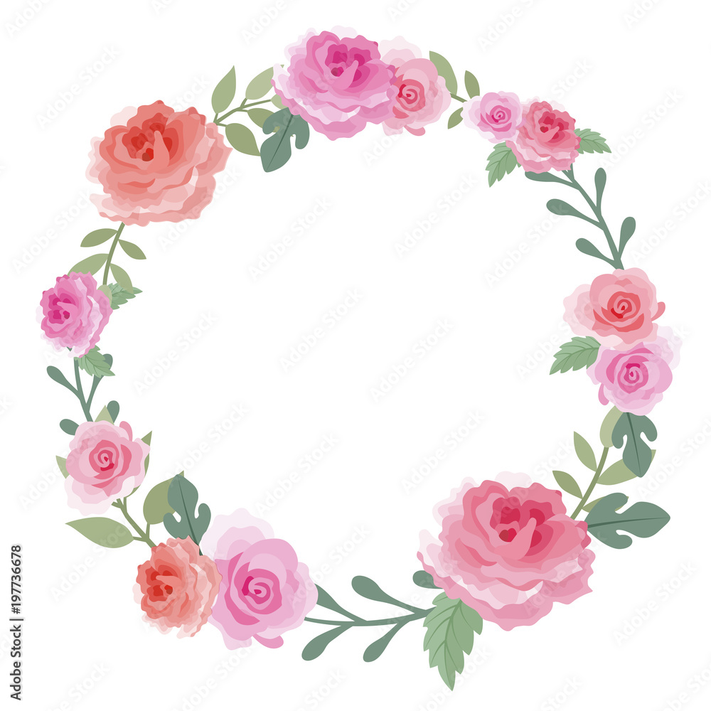 Wreath of roses. Wreath of roses.