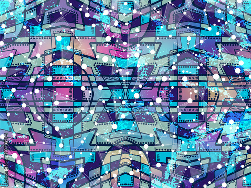 Abstract background geometric science wallpaper blue