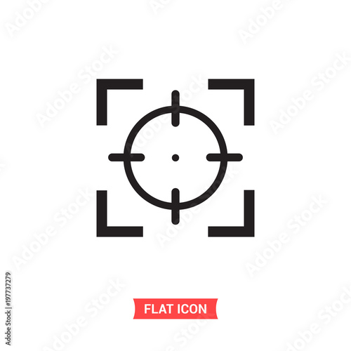 Target vector icon, goal symbol