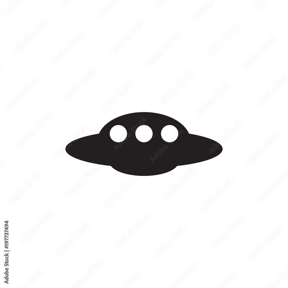 UFO vector icon, spaceship symbol UFO vector icon, spaceship symbol