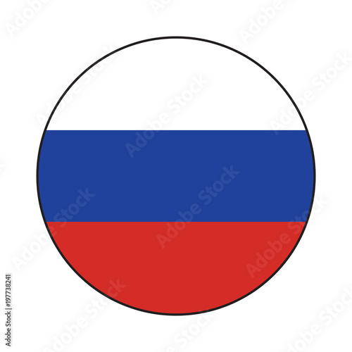 Russia flag vector icon