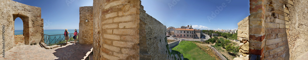 Ortona, castello aragonese, panoramica a 360°