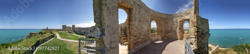 Ortona, castello aragonese dall'interno, panoramica a 360° photo