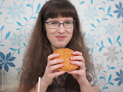 People eat fast food