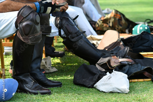 Boots Of Polo Player On Begin The Polo Match.