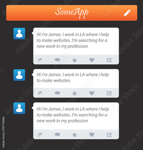 Vector chat frames message boxes for your text.