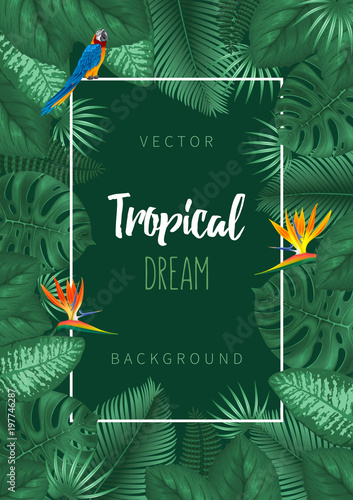 Summer tropical background design