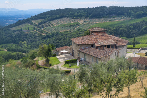 Old typical farm in the Chianti region (Tuscany)