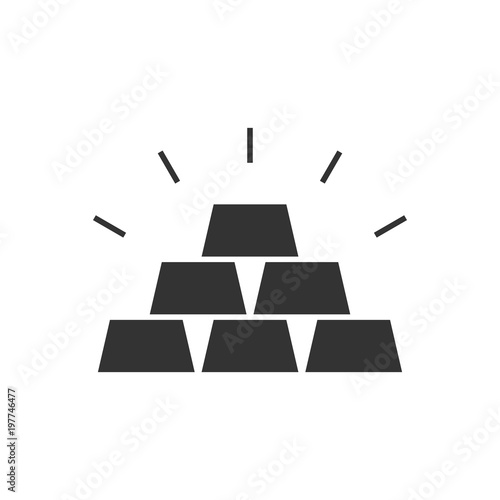Gold ingots black icon
