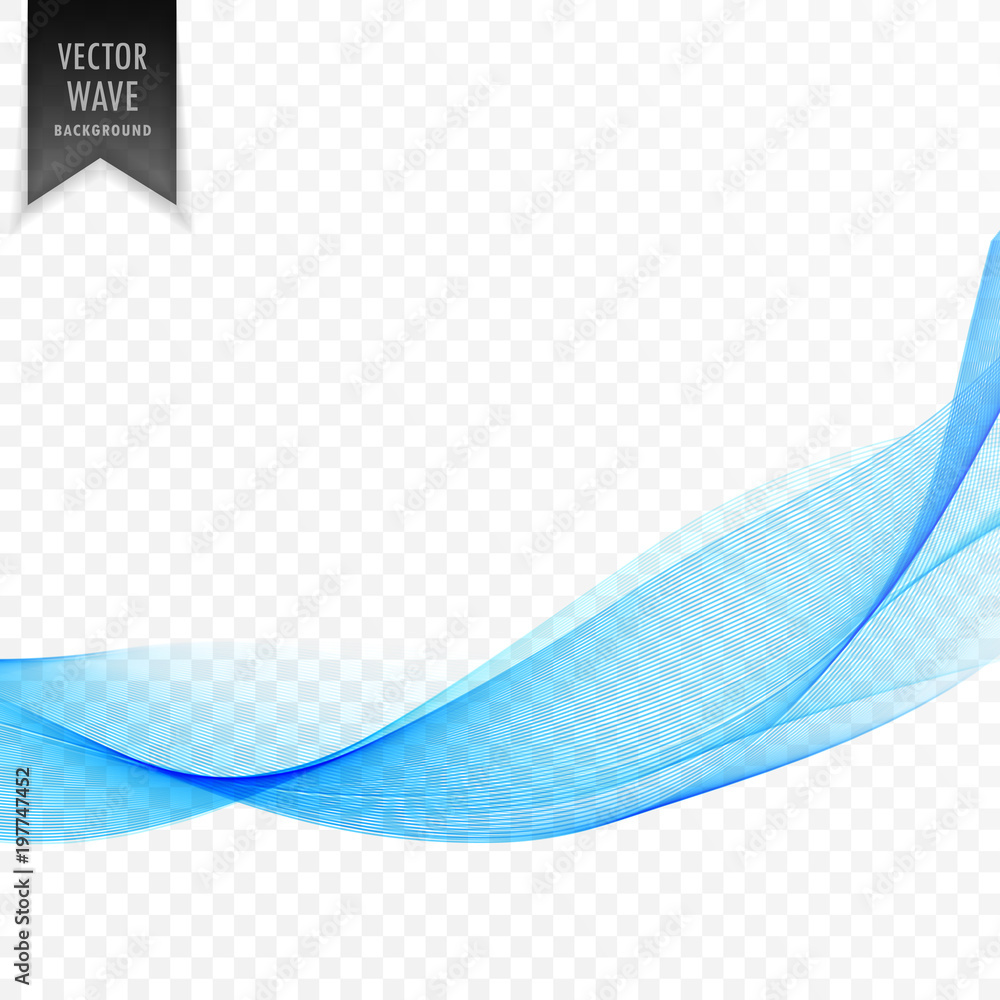 Obraz premium modern blue wavy shape element design