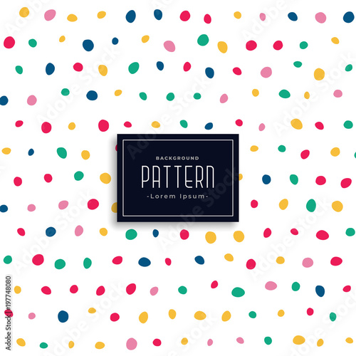 hand drawn colorful round spots pattern background