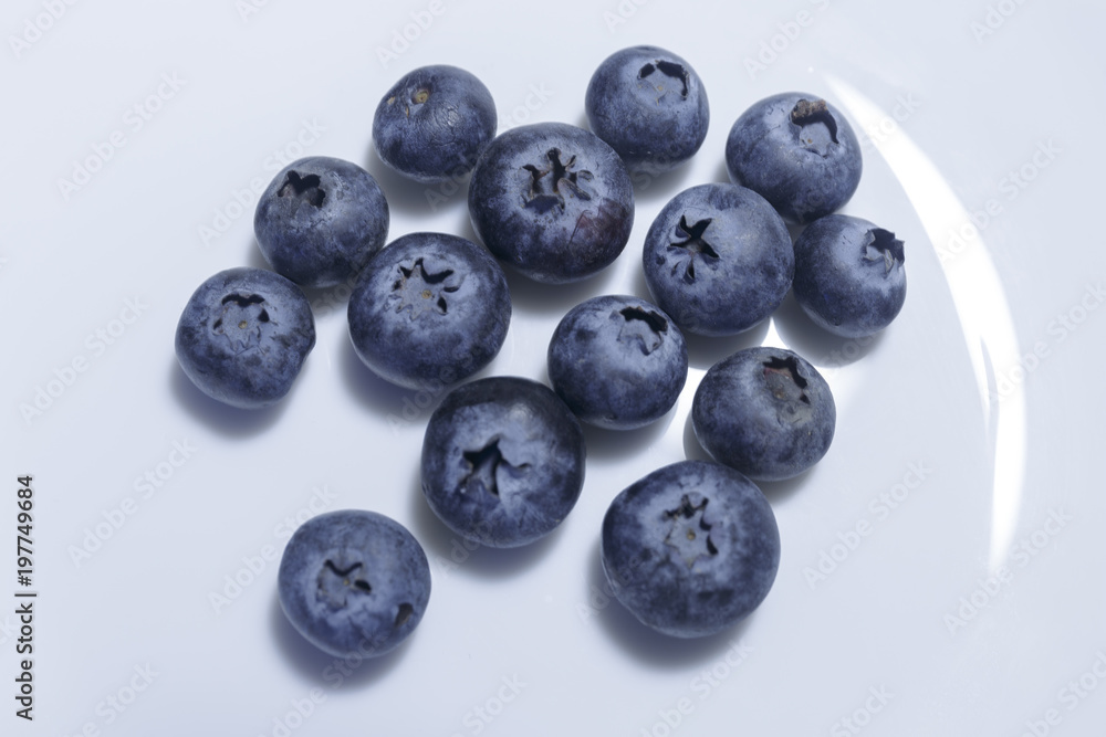 Blueberry closeup isolated on a white background, Ready to Eat, Vegan food. Blueberry closeup isolated on a white background, Ready to Eat, Vegan food.