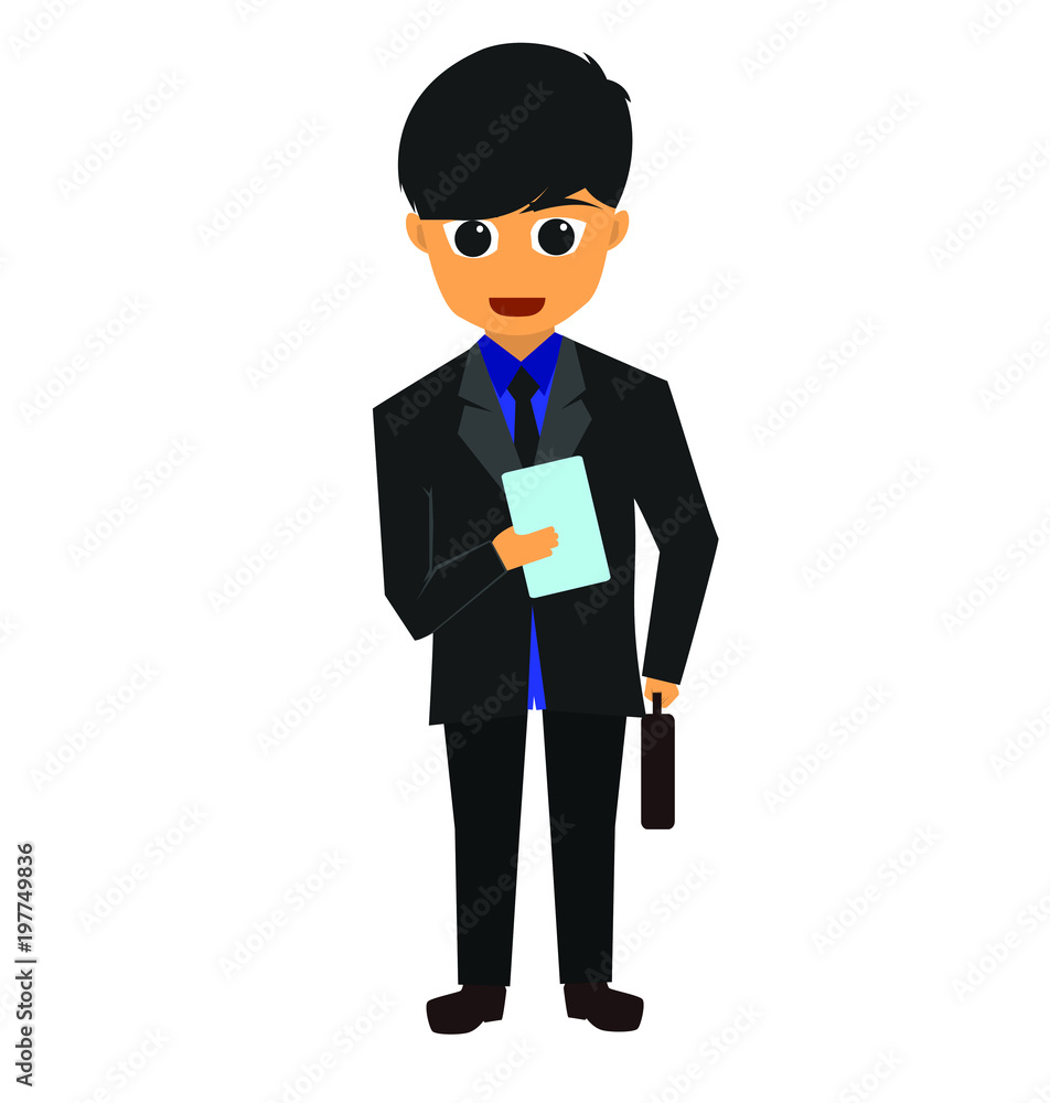 Young businessman flat illustration Young businessman flat illustration