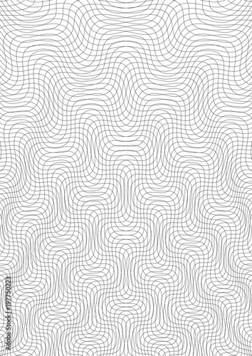 Guilloche background. A simple pattern with wavy lines. Moire ornament, guilloche texture with waves. Security design