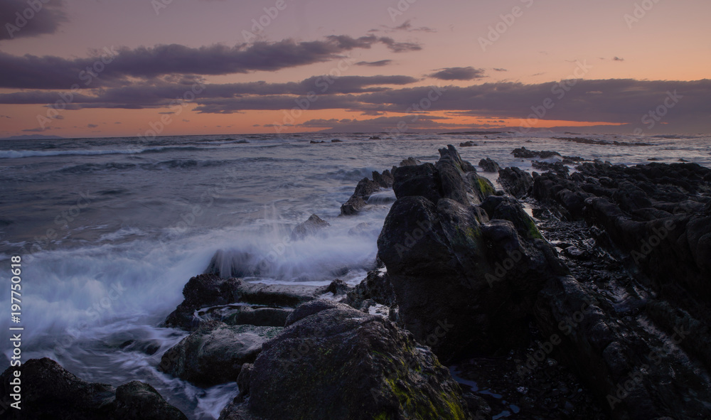 Obraz premium 葉山一色海岸の夕日