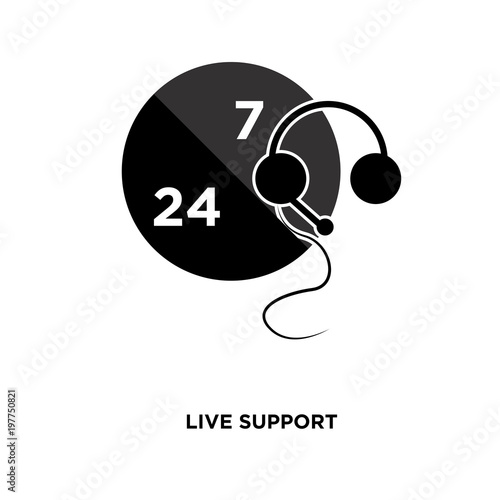 live support icon isolated on white background for your web  mobile and app design