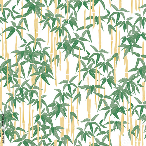 Naklejka Bezszwowy tło tropikalny bambus